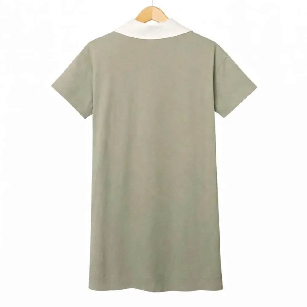 Everlane Polo Dress Womens Size Small Gray Above Knee 100% Organic Cotton NWT - Picture 2 of 9